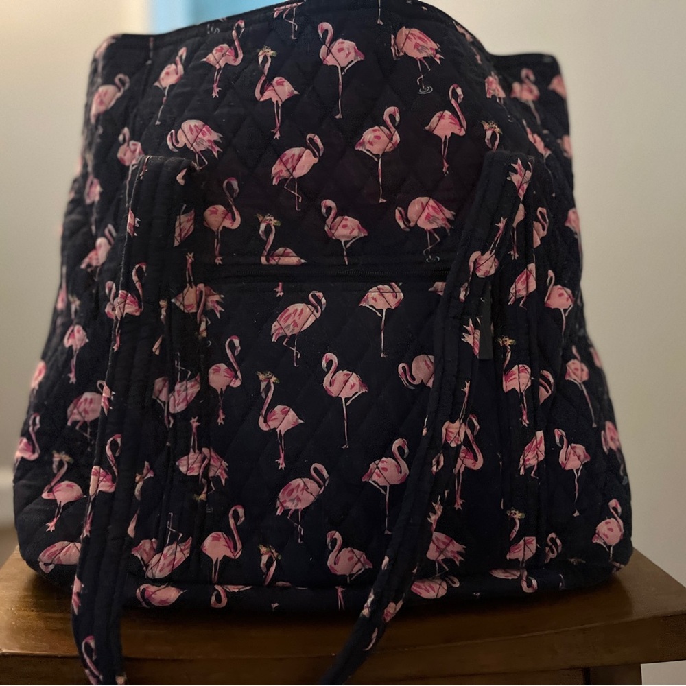 Flamingo Vera Bradley Print Quilted Tote Bag